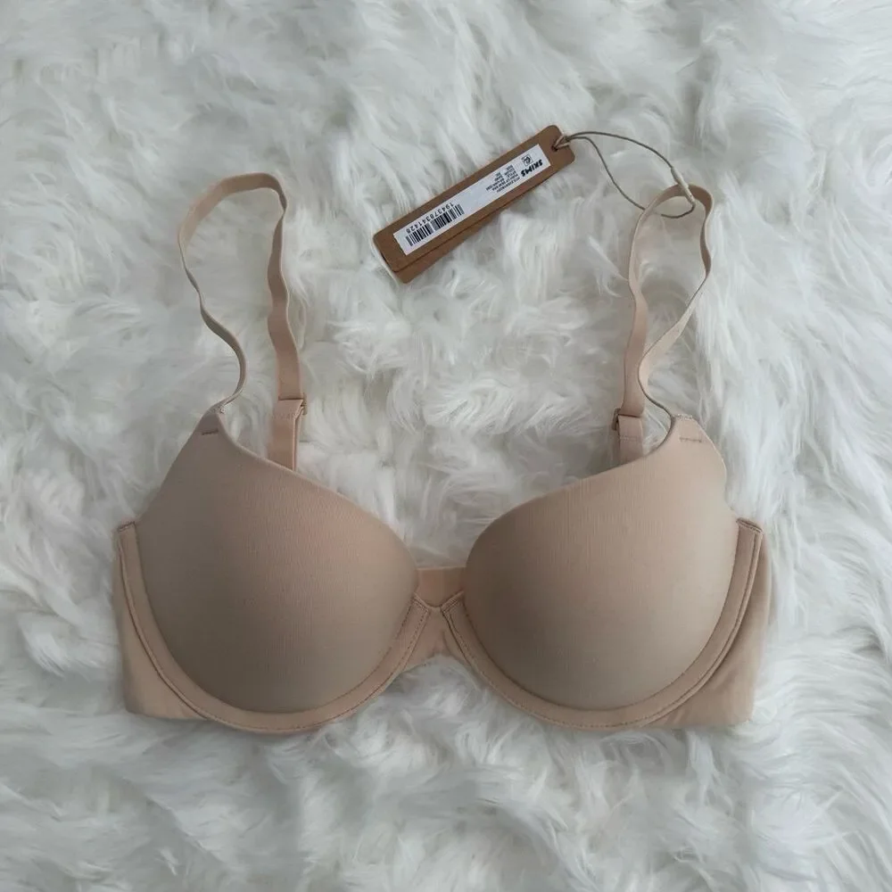 Skims Fits Everybody Push Up Demi Bra Sand Size 30C - Picture 2 of 7